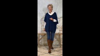 Super oversized alpaca pullover donkerblauw en 3d 9006 jeans [upl. by Annal]