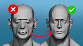 Fixing beginner face sculpting mistakes [upl. by Sierra]