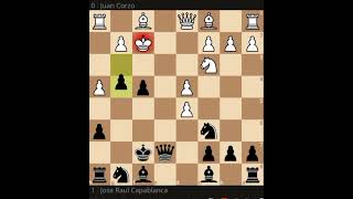 Juan Corzo  Jose Raul Capablanca chess checkmat checkmate chesscom capablanca tsf [upl. by Christoph]