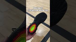 New Balance Hesi Low V2 Traction and Squeak Test tractiontest newbalancehoops [upl. by Zinah]