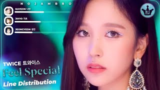 REMAKE TWICE 트와이스  FEEL SPECIAL  Line Distribution [upl. by Elleoj]