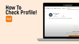 How to Check Profile on Temu Website easy [upl. by Oirretna]