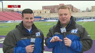 YSU Penguins practice in chilly temps for championship game [upl. by Broddie]