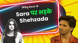 BIg Boss  Sara पर भड़के Shehzada  Time ka Tandav [upl. by Aisatal]