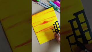 Sunset Painting Using Doms Brush Pens  StepbyStep Tutorial [upl. by Deina]