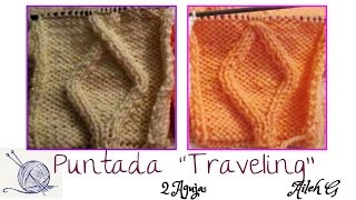 Como Tejer Rombos quottraveling Stitchquot con 2 Agujas Cable Stitch [upl. by Prentice]