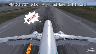 PMDG 737 Rejected Take Off  Real 737 Captain Tutorial  PMDG 737 NGX [upl. by Anehsuc]