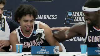 Gonzaga Second Round Postgame Press Conference  2024 NCAA Tournament [upl. by Dupin]