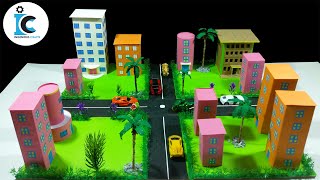 DIY Miniature Modern City With Origami PaperMini Eco City [upl. by Eelik398]