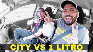 PRUEBAS DE CONSUMO HONDA CITY VS 1 LITRO DE GASOLINA [upl. by Goody]