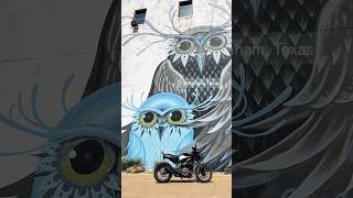 A really cool mural is Brenham Texas 🦉🙌 trerackscity brenham texas mural husqvarnasvartpilen [upl. by Haugen149]