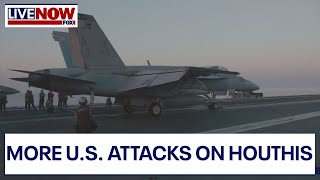 IsraelHamas war US launches new round of strikes against Houthis in Yemen  LiveNOW from FOX [upl. by Iveson]