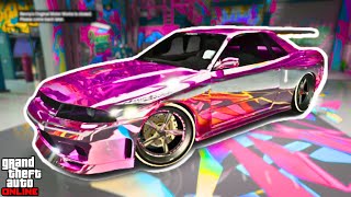 EASY 4D MODDED PAINTJOB ON ANY CAR IN GTA 5 ONLINE Modded Crew Color Paintjob Tutorial [upl. by Konopka]