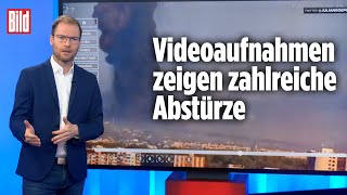 Vier Abschüsse Ukraine attackiert russischen Luftraum  BILD Lagezentrum [upl. by Soluk]