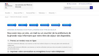 Comment prendre un rendezvous chez la Pref remise titre séjour [upl. by Nevuer]