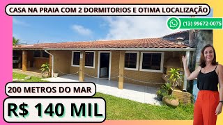 VENDIDA Casa para venda na praia a apenas 200 metros do MAR por 140 mil em ItanhaémSP [upl. by Oecile829]