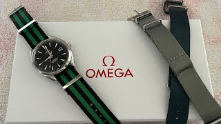 Omega nato strap review  omega seamaster aquaterra golf edition [upl. by Kamilah]