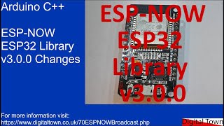 96 Arduino C  ESPNOW changes and issues caused by ESP32 v300 [upl. by Noslrac702]