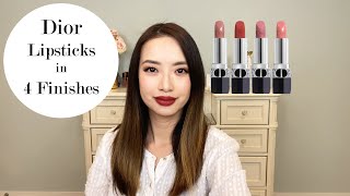 Dior Lipsticks New Formula Review  Preview of LE Sakura Quint [upl. by Noman]