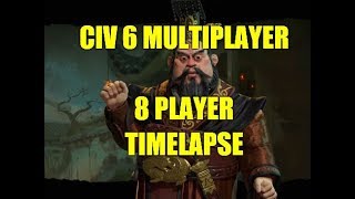 CIV 6 ONLINE MULTIPLAYER  8 player timelapse [upl. by Adal]