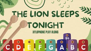 The Lion Sleeps Tonight Wimoweh  XYLOPHONE PLAY ALONG [upl. by Nahtonoj963]