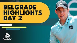 Thiem Challenges Millman On Return Krajinović Takes On Goffin  Belgrade 2022 Highlights Day 2 [upl. by Neff]