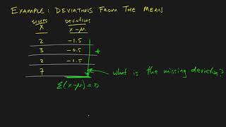 Example  Deviations From the Mean [upl. by Constant]