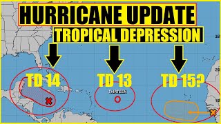 11am HURRICANE UPDATE 2 Tropical Depressions TD13 amp TD14 Both Upgraded in Strength Marco amp Laura [upl. by Nole]