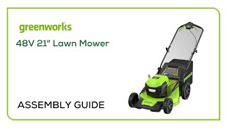 Greenworks 2 x 24V 48V 21 Lawn Mower  Assembly Guide [upl. by Razid]