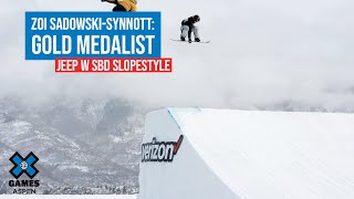 Zoi SadowskiSynnott Gold Medalist  Jeep Women’s Snowboard Slopestyle  X Games Aspen 2022 [upl. by Hentrich]