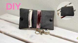 二つ折り財布の作り方《ハンドメイド》DIY Bifold wallet [upl. by Padraig]