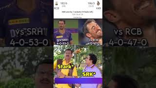 When Michael Stark not take wickets in 2 matches ipl2024kkrvsrcbsrkgautamgambhirviratkohli [upl. by Gollin]