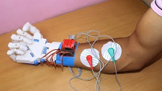 how to make robot hand moving using muscle at your home [upl. by Cloris67]