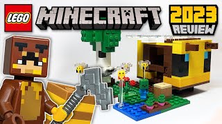 LEGO Minecraft the Bee Cottage 21241  2023 EARLY Set Review [upl. by Ellevehs]