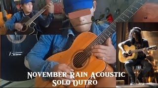 November Rain Solo Ending Acoustic Guitar Cover🌹💐 [upl. by Anaira]