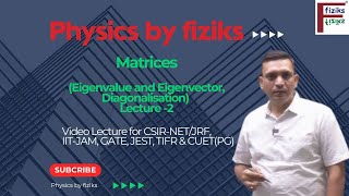 Lecture2 Eigenvalue and Eigenvector Diagonalisation [upl. by Arytahs]