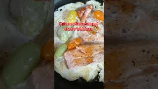 Salmon with cream and cherry tomatoes almadedal food shortvideo [upl. by Cobby]