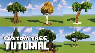 Minecraft How to Build Custom Trees Tutorial [upl. by Devin]