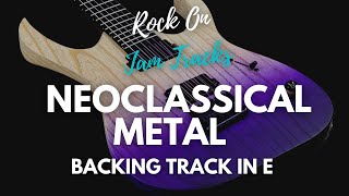 E Minor Metal Backing Track  Slow Neoclassical Metal  70 bpm  Guitar Backing Track [upl. by Klara]