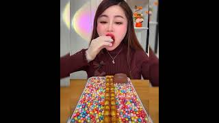 Asmr eating ice cream two flavor chocolate milk Crispy delicious short video [upl. by Daegal]