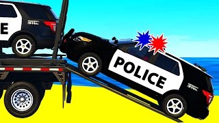 POLICE SUV CARS Transportation in Cartoon for Children and Colors for Kids Nursery Rhymes [upl. by Koser771]