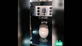 Delonghi magnifica S  Milk froth  Best Café latte macchiato ☕ [upl. by Buote]