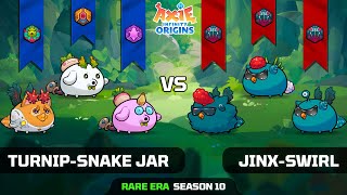 TURNIPSNAKE JAR vs JINXSWIRL  SEASON 10  AXIE INFINITY ORIGINS [upl. by Eirelam326]