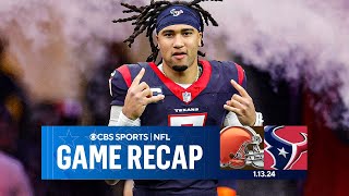 CJ Stroud GOES OFF On Browns as Texans advance to Divisional Round I Game Recap I CBS Sports [upl. by Zaraf471]