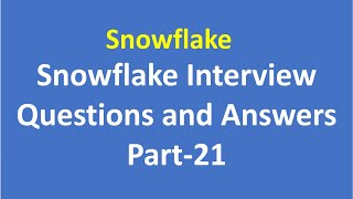 Snowflake Interview Questions and Answers Part21  VCKLY Tech  Snowflake  Data Cloud  DWH [upl. by Eibbed]