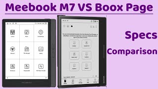 Meebook M7 Vs Boox Page  Specs Comparison [upl. by Arratal]