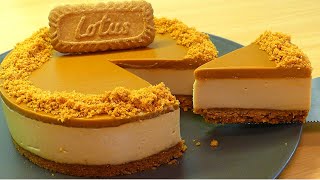 NoBake Lotus Biscoff Cheesecake No gelatin No egg No oven No mixer [upl. by Goff]