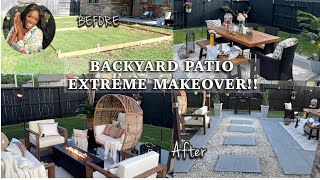 EXTREME BACKYARD PATIO MAKEOVER  DIY  UNBELIEVABLE TRANSFORMATION😱😱 [upl. by Ynafit]