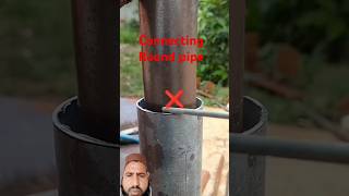 How to connect small pipe with large pipe  roundpipewelding ironwelding viralshort pipewelding [upl. by Thema751]