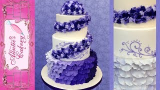 Purple Petal Wedding Cake [upl. by Ardnuaed374]